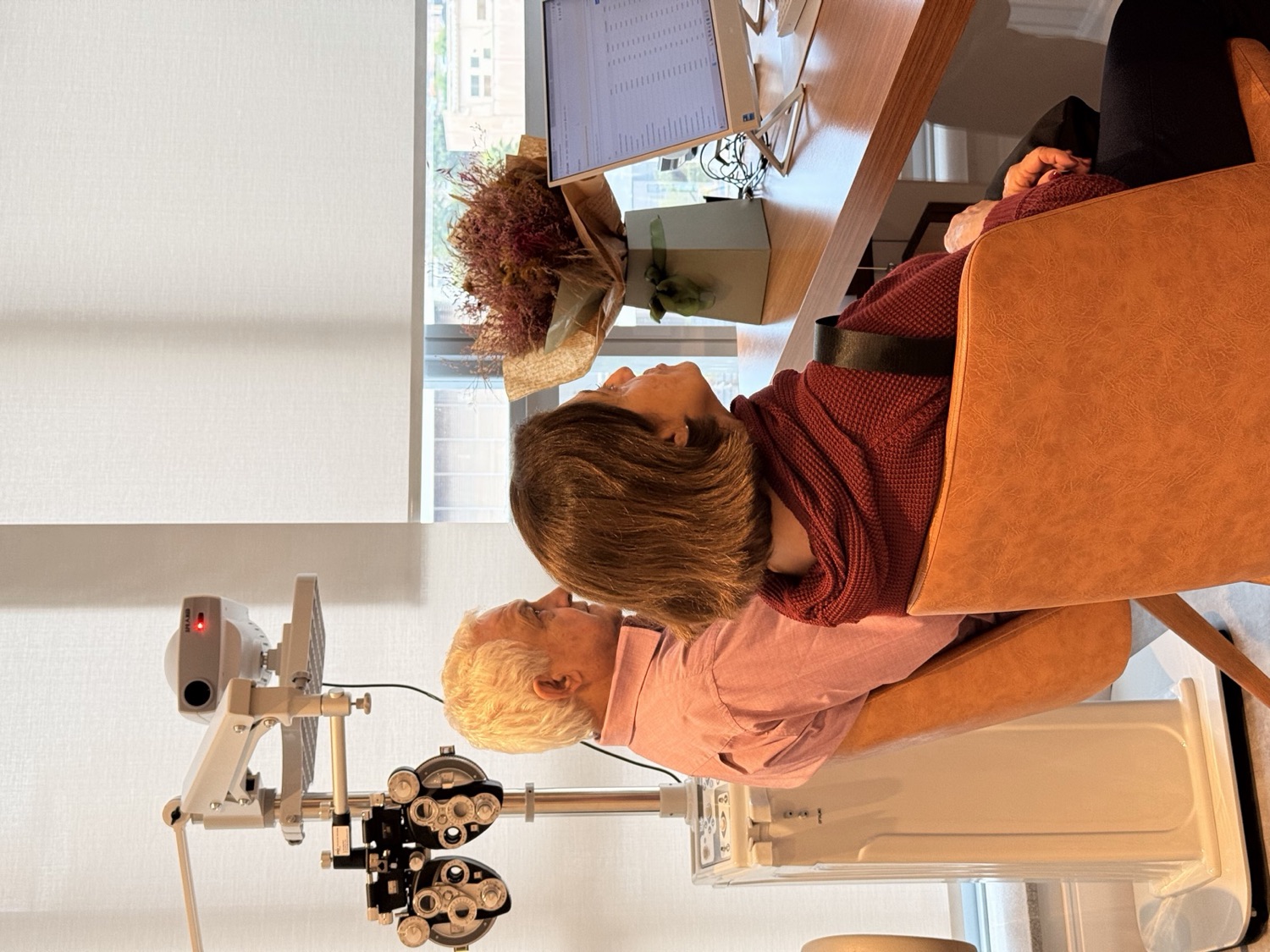 A couple of patients during a consultation at Dr. Marcelo Muce's office